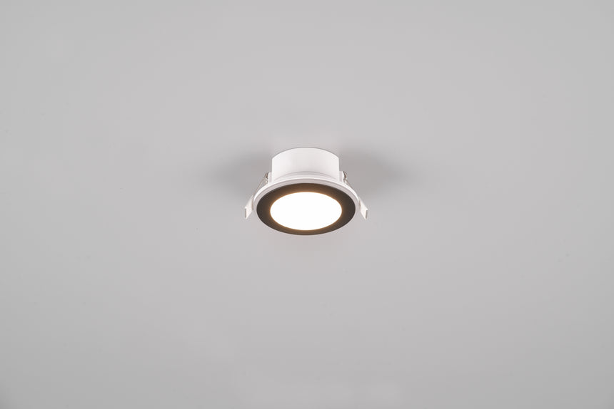 Plafón de techo Trio Argus LED negro mate 3000K Ø8,2cm 653610132