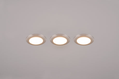 Plafón de techo Trio Argus LED cromo 3000K Ø8,2cm 653610306
