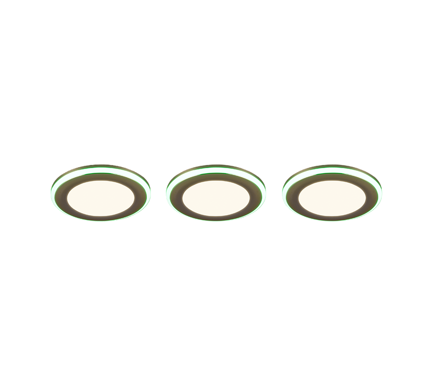 Plafón de techo Trio Argus LED cromo 3000K Ø8,2cm 653610306