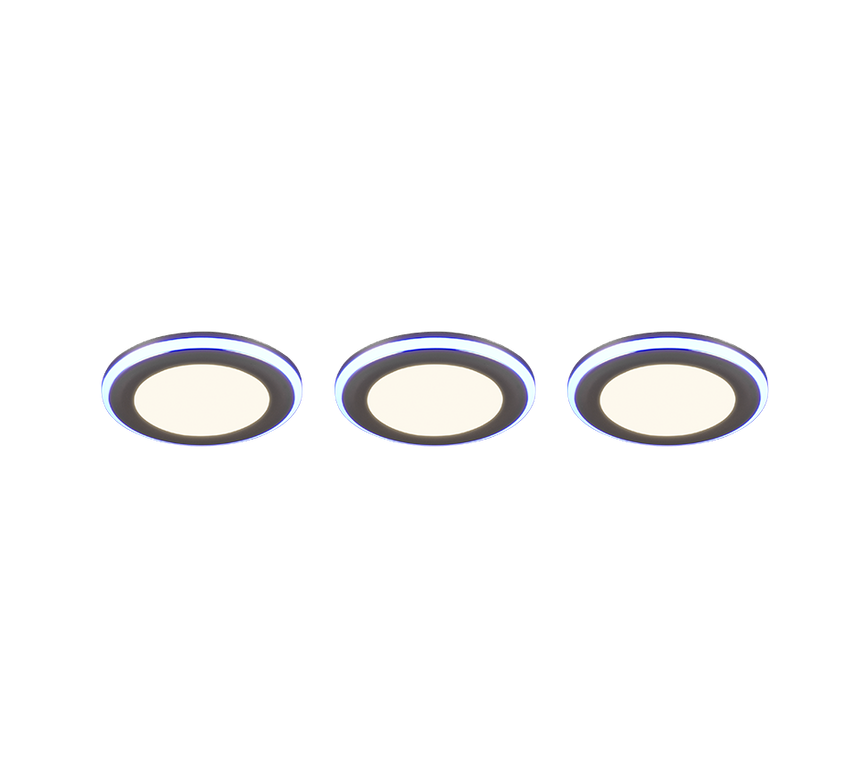Plafón de techo Trio Argus LED cromo 3000K Ø8,2cm 653610306