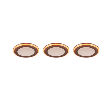 Plafón de techo Trio Argus LED cromo 3000K Ø8,2cm 653610306