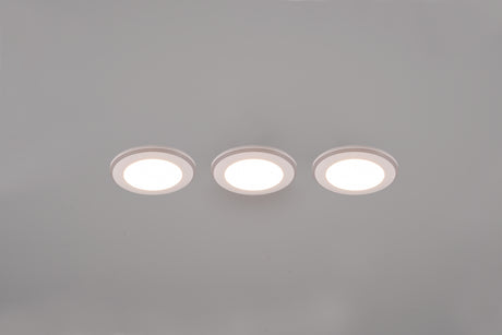 Plafón de techo Trio Argus LED blanco mate 3000K Ø8,2cm 653610331