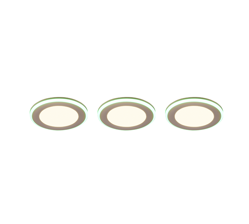 Plafón de techo Trio Argus LED blanco mate 3000K Ø8,2cm 653610331
