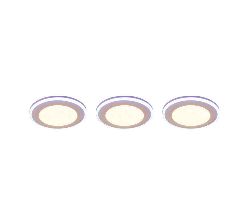 Plafón de techo Trio Argus LED blanco mate 3000K Ø8,2cm 653610331