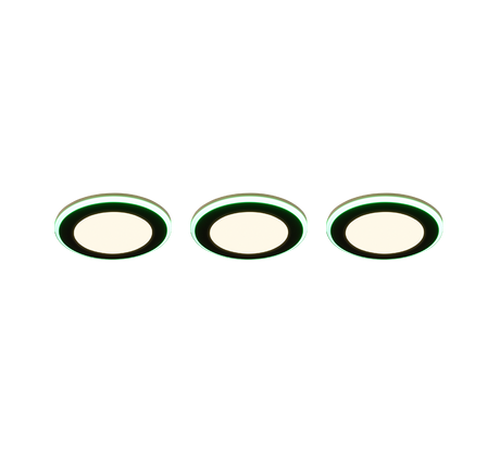 Plafón de techo Trio Argus LED negro mate 3000K Ø8,2cm 653610332