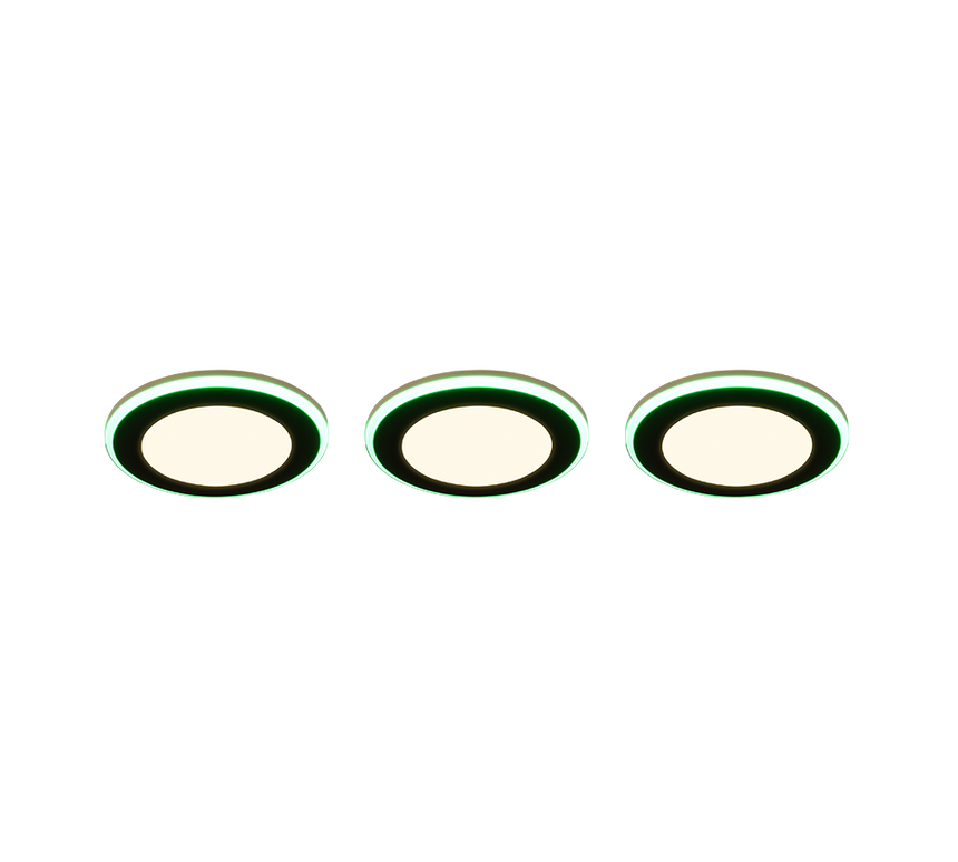 Plafón de techo Trio Argus LED negro mate 3000K Ø8,2cm 653610332