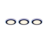Plafón de techo Trio Argus LED negro mate 3000K Ø8,2cm 653610332
