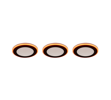 Plafón de techo Trio Argus LED negro mate 3000K Ø8,2cm 653610332