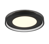Plafón de techo Trio Solea LED negro mate 3000K Ø40cm 656610132