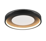 Plafón de techo Trio Solea LED negro mate 3000K Ø40cm 656610132