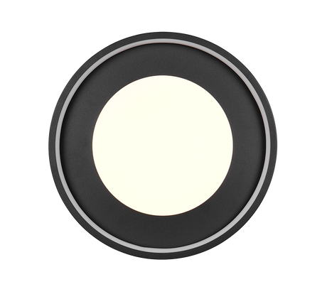Plafón de techo Trio Solea LED negro mate 3000K Ø40cm 656610132