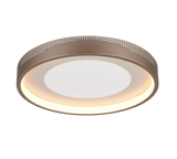 Plafón de techo Trio Solea LED marrón café 3000K Ø40cm 656610165