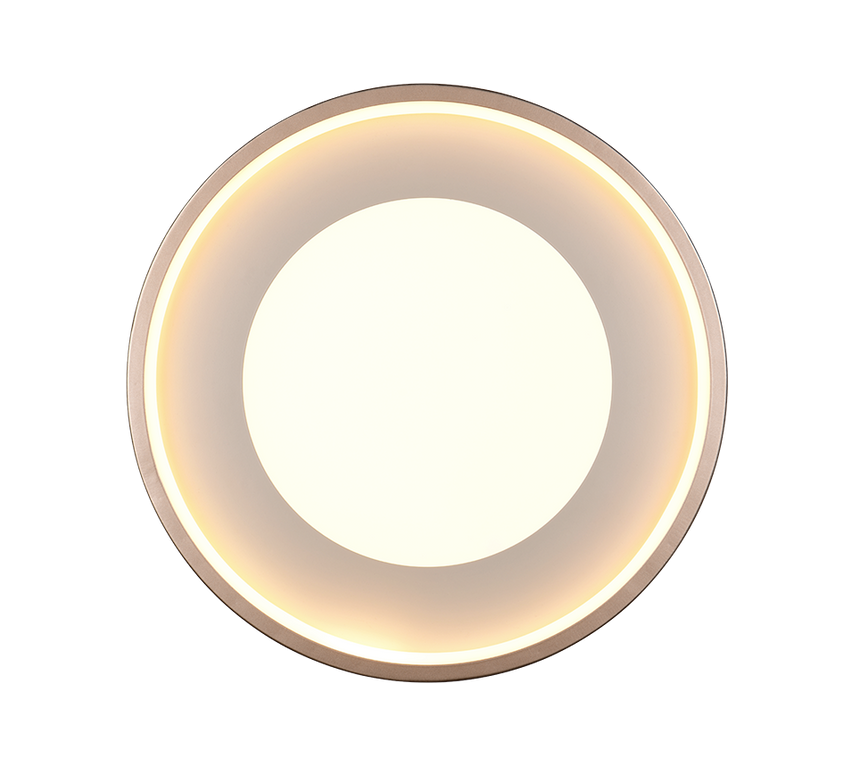 Plafón de techo Trio Solea LED marrón café 3000K Ø40cm 656610165