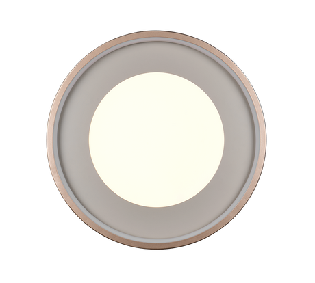 Plafón de techo Trio Solea LED marrón café 3000K Ø40cm 656610165