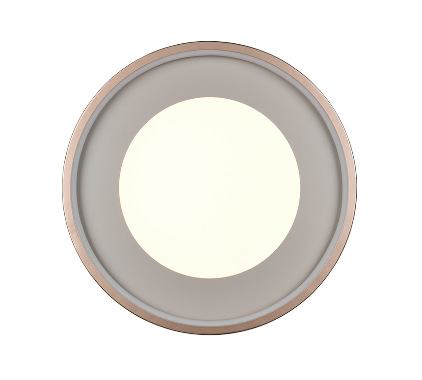 Plafón de techo Trio Solea LED marrón café 3000K Ø40cm 656610165
