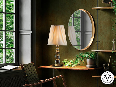 Lámpara de sobremesa Schuller Mercury grande champán y 