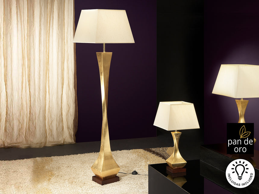 Lámpara de pie de salón Schuller Deco 1 luz pan de oro  - vista 2