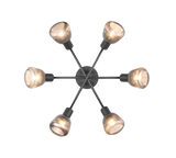 Plafón de techo Trio Tarifa LED negro mate 2700K Ø59,5cm 662800632