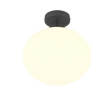 Plafón de techo Trio Fomento negro mate Ø30cm 663100132