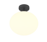 Plafón de techo Trio Fomento negro mate Ø30cm 663100132