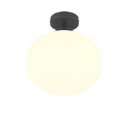 Plafón de techo Trio Fomento negro mate Ø30cm 663100132