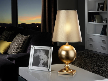 Lámpara de sobremesa Schuller Terra grande pan de oro y dorado 60cm 664443