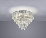 Plafón de techo Trio Malizia E14 cromo Ø58cm 40W 667601206