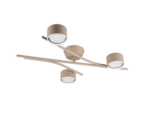 Plafón de techo Trio Coda LED warm beige 2700K 61,5cm 669000343