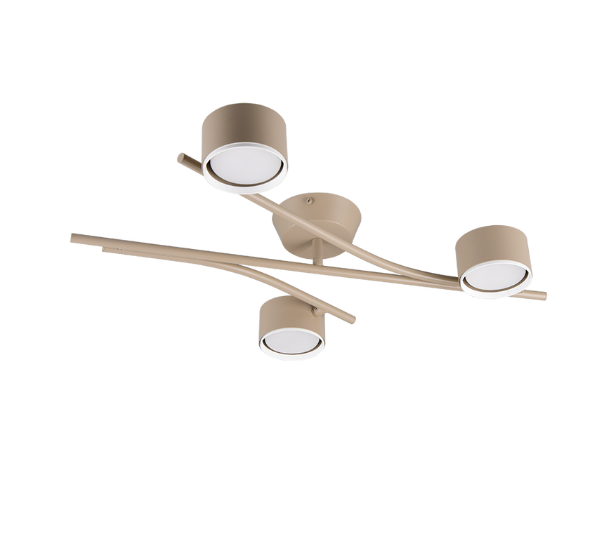 Plafón de techo Trio Coda LED warm beige 2700K 61,5cm 669000343