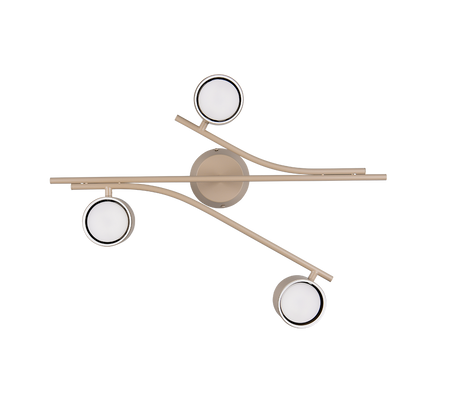 Plafón de techo Trio Coda LED warm beige 2700K 61,5cm 669000343