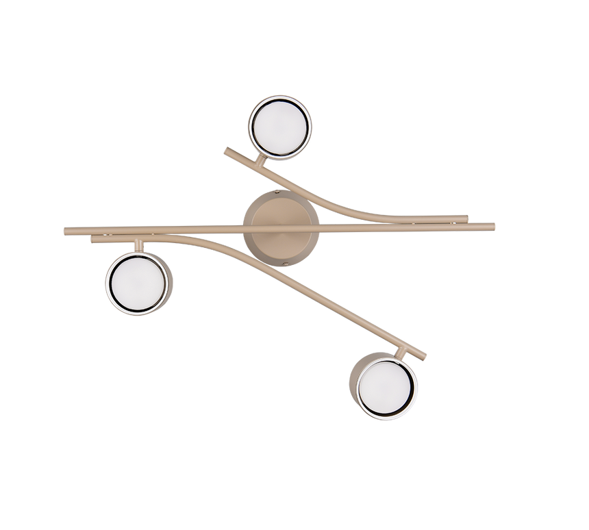 Plafón de techo Trio Coda LED warm beige 2700K 61,5cm 669000343
