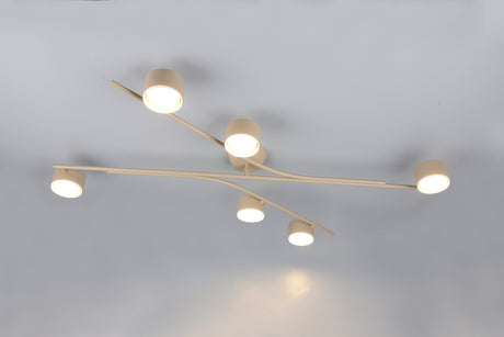 Plafón de techo Trio Coda grande LED warm beige 2700K 113,5cm 669000643