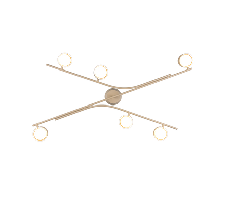 Plafón de techo Trio Coda grande LED warm beige 2700K 113,5cm 669000643