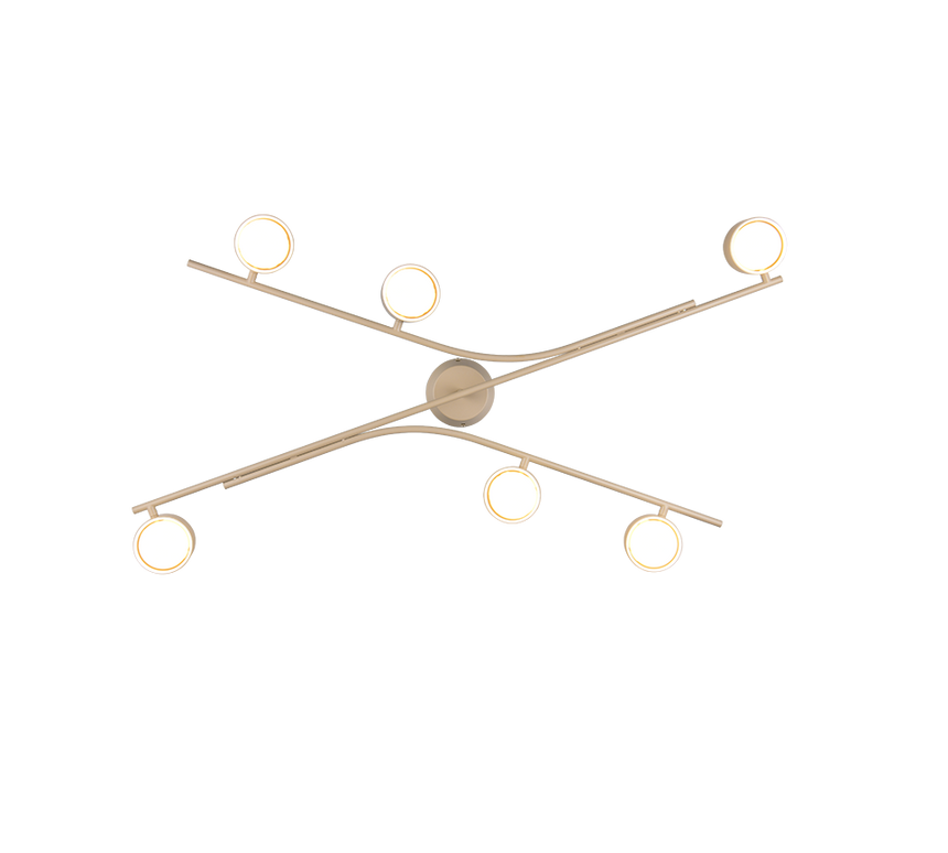 Plafón de techo Trio Coda grande LED warm beige 2700K 113,5cm 669000643