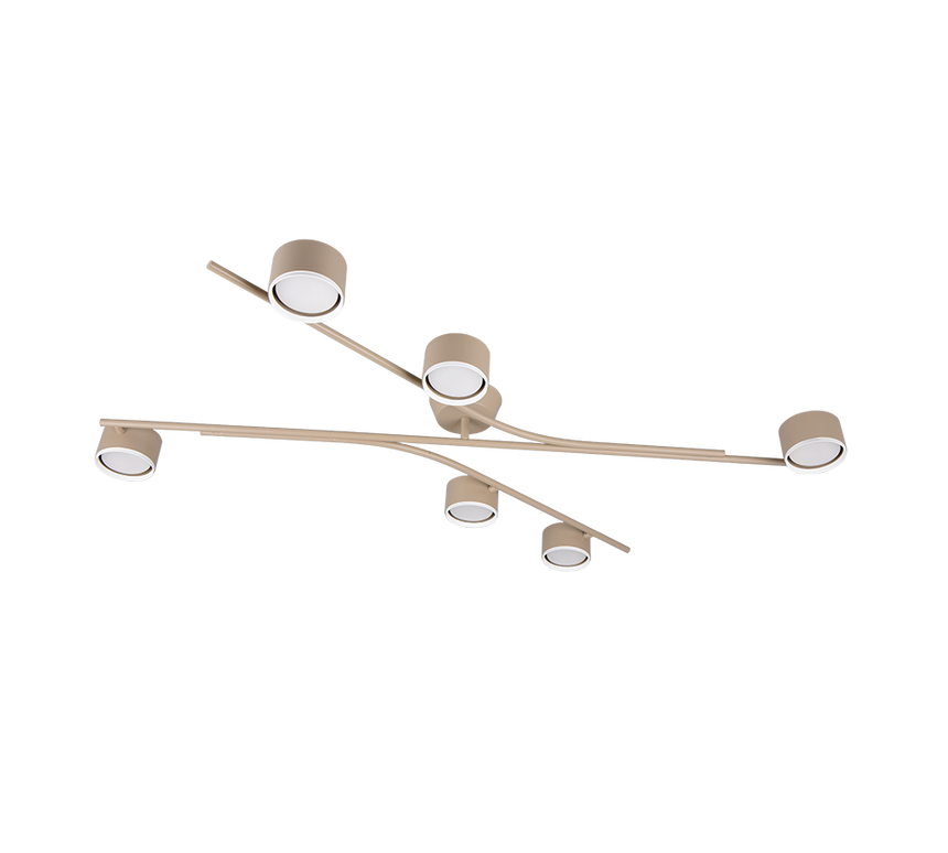 Plafón de techo Trio Coda grande LED warm beige 2700K 113,5cm 669000643