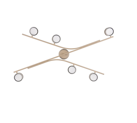 Plafón de techo Trio Coda grande LED warm beige 2700K 113,5cm 669000643