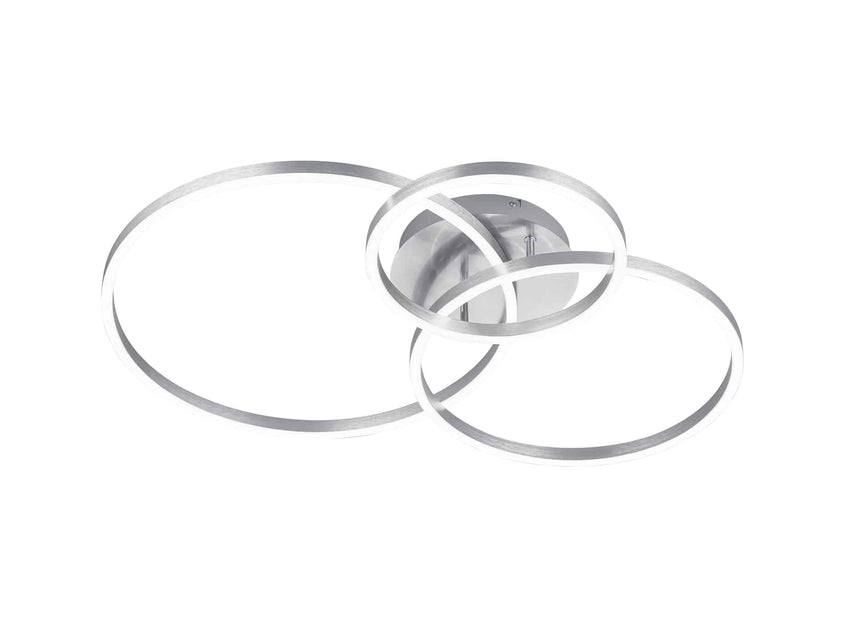 Trio Winona Plafón LED de metal níquel mate 670810607