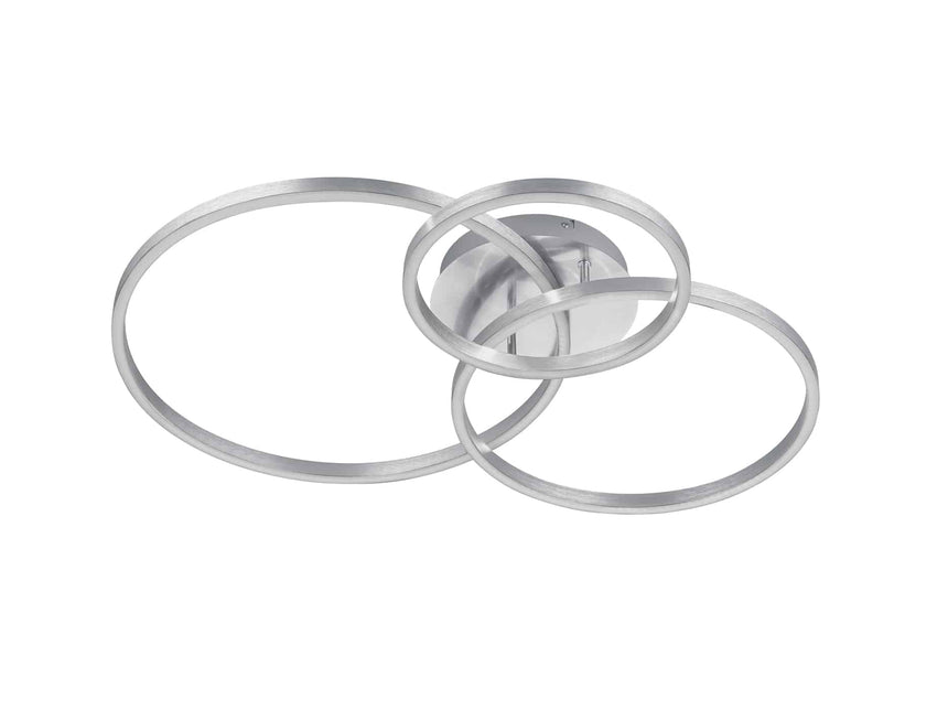 Trio Winona Plafón LED de metal níquel mate 670810607
