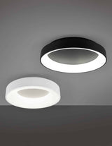 Trio Girona Plafón LED de metal estera blanca 671210131