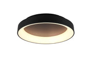 Plafón de techo Trio Girona LED negro mate CCT regulable con mando Ø60cm 671290132
