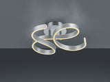 Trio Francis LED ceiling lamp in polished aluminum metal 671310105