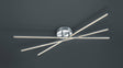 Plafón de techo Trio Tiriac grande LED níquel mate 3000K regulable 100cm 6716103