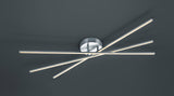 Plafón de techo Trio Tiriac grande LED níquel mate 3000K regulable 100cm 6716103