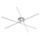 Plafón de techo Trio Tiriac grande LED níquel mate 3000K regulable 100cm 6716103