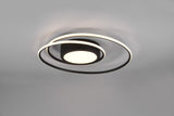 Plafón de techo Trio Yava LED negro mate CCT Ø60cm 672310232