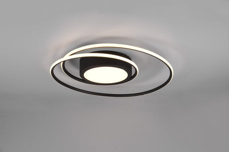 Plafón de techo Trio Yava LED negro mate CCT Ø60cm 672310232