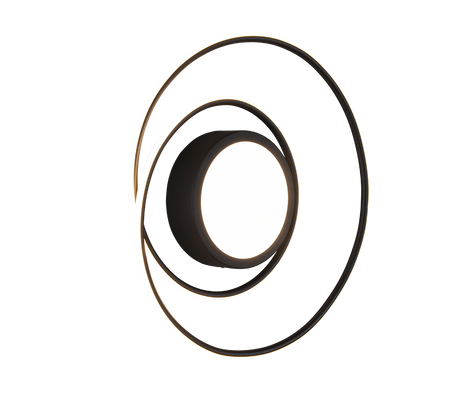 Plafón de techo Trio Yava LED negro mate CCT Ø60cm 672310232