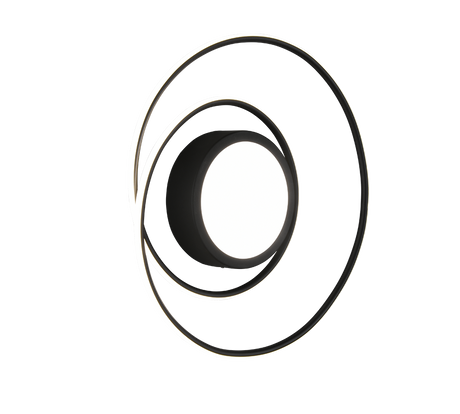 Plafón de techo Trio Yava LED negro mate CCT Ø60cm 672310232