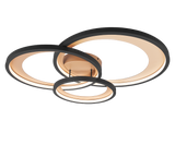 Plafón de techo Trio Granada LED negro mate 3000K regulable 71,5cm 6