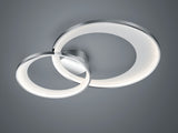 Plafón de techo Trio Granada grande LED cromo 3000K regulable 85cm 673890206